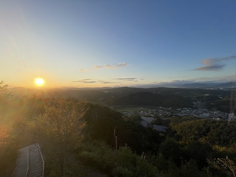 大山展望台の風景